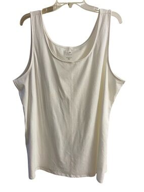 J. Jill white Scoop Neck Tank Top 3X
